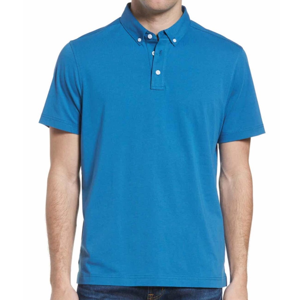 NWT Nordstrom Men’s Shop blue polo XL